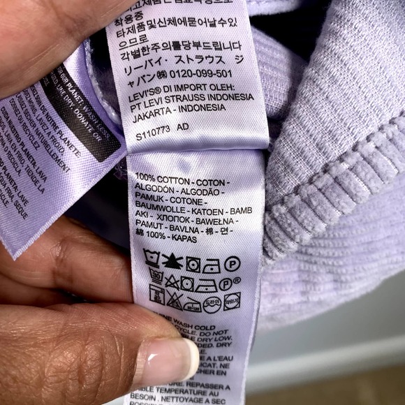 Levi's Fresh - NWT Jovi Relaxed Shirt in Lavender/Purple‎ Garment Dye Unisex M - Picture 6 of 6
